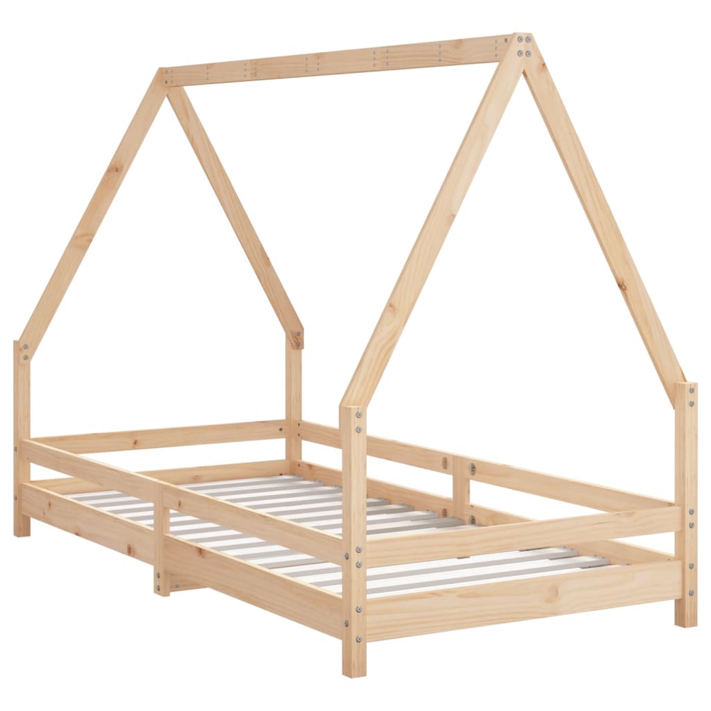 Børneseng 90x190 cm massiv fyrretræ