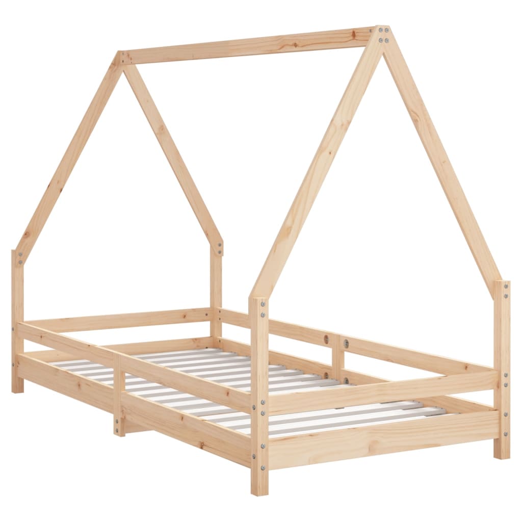 Børneseng 90x190 cm massiv fyrretræ