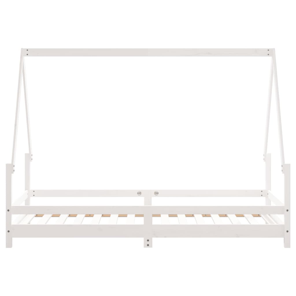 Børneseng hvid 90x190 cm massiv fyrretræ