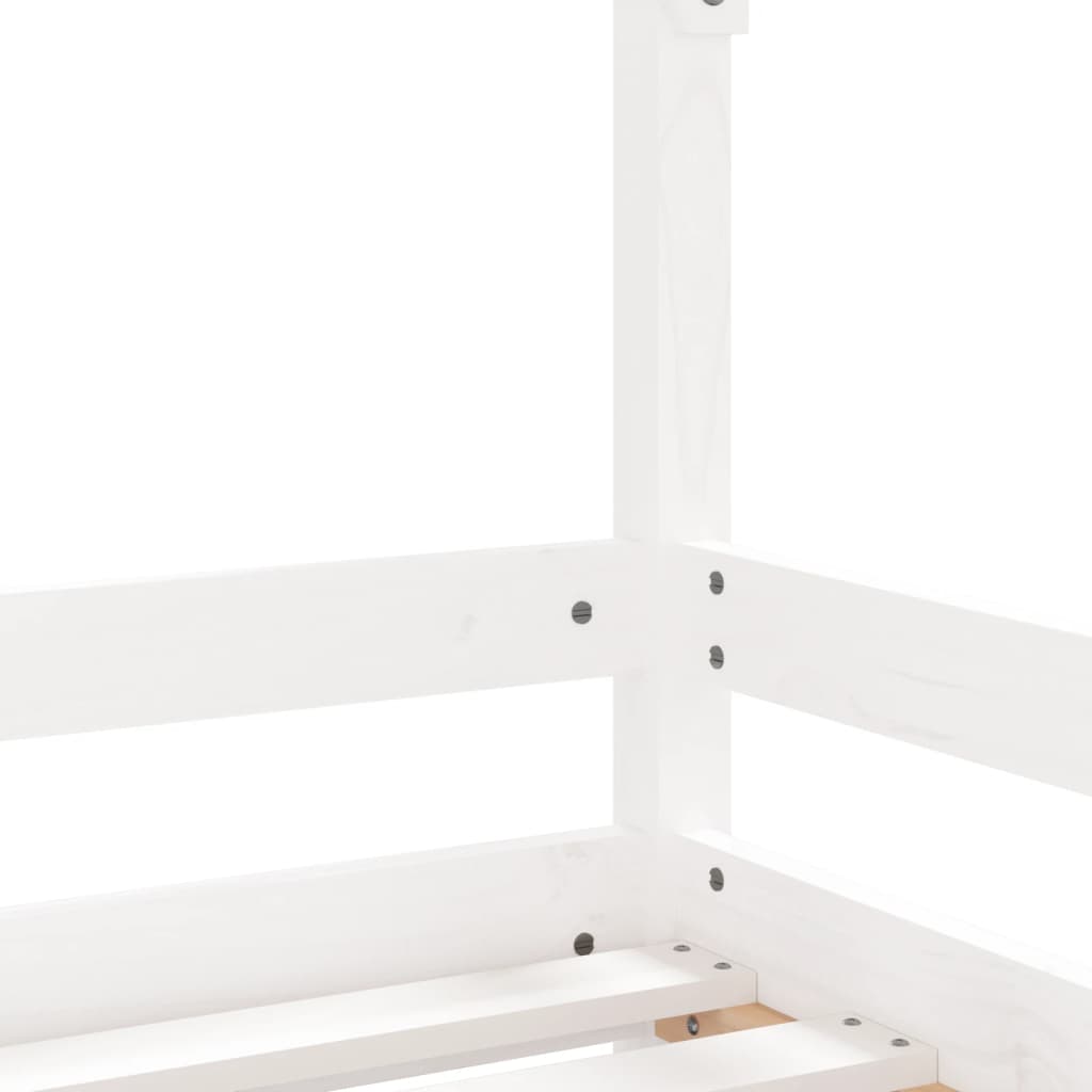 Børneseng hvid 90x190 cm massiv fyrretræ