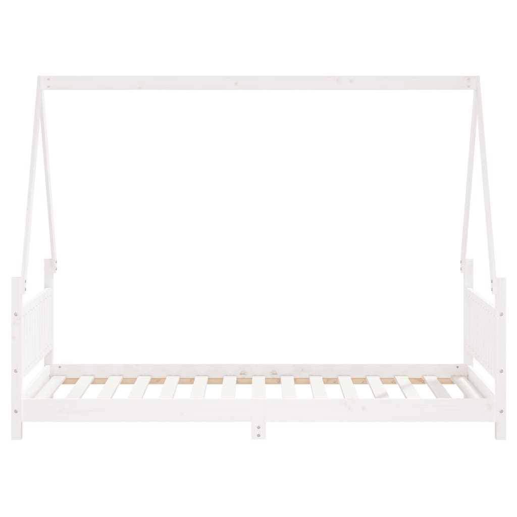 Børneseng hvid 90x190 cm massiv fyrretræ