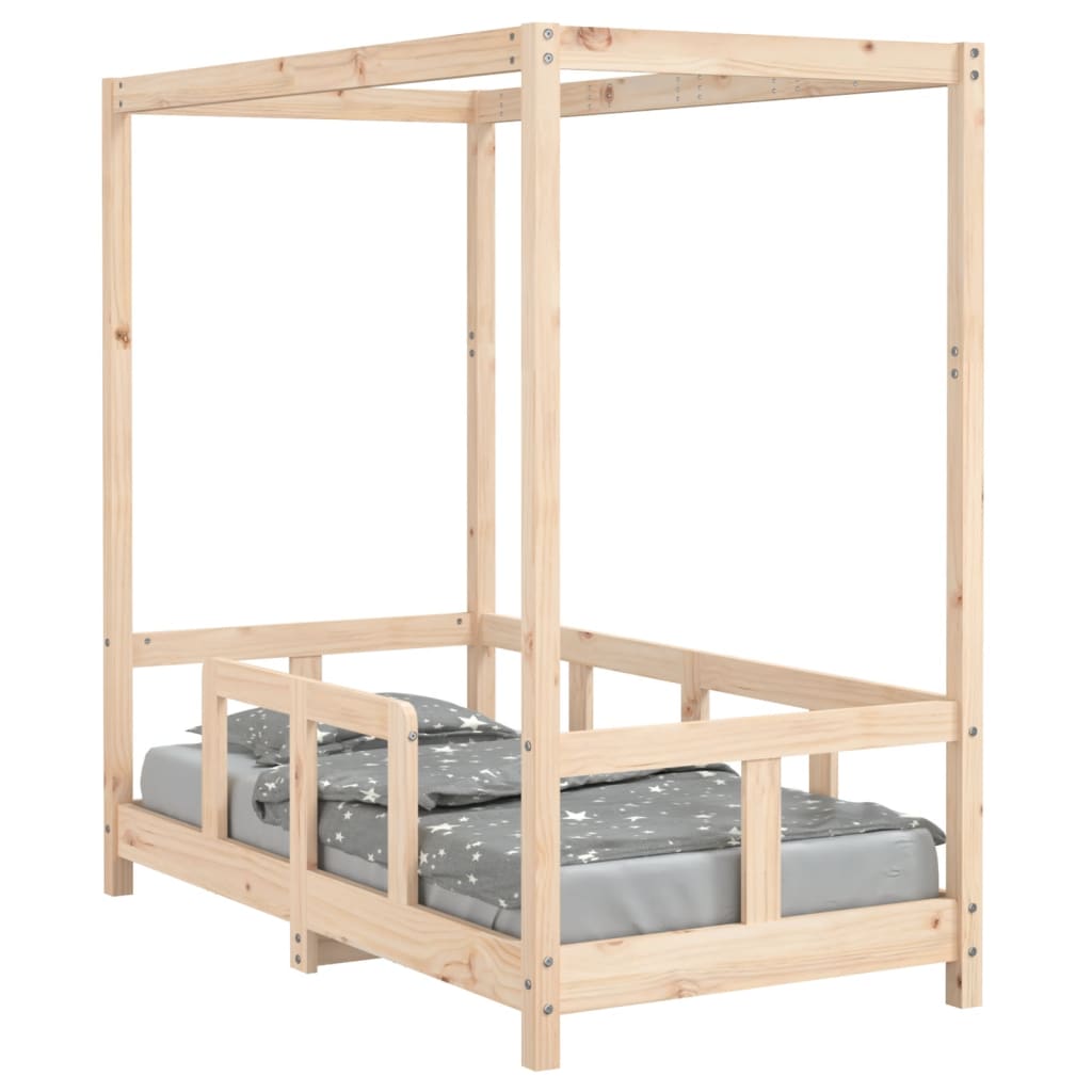 Børneseng 70x140 cm massiv fyrretræ
