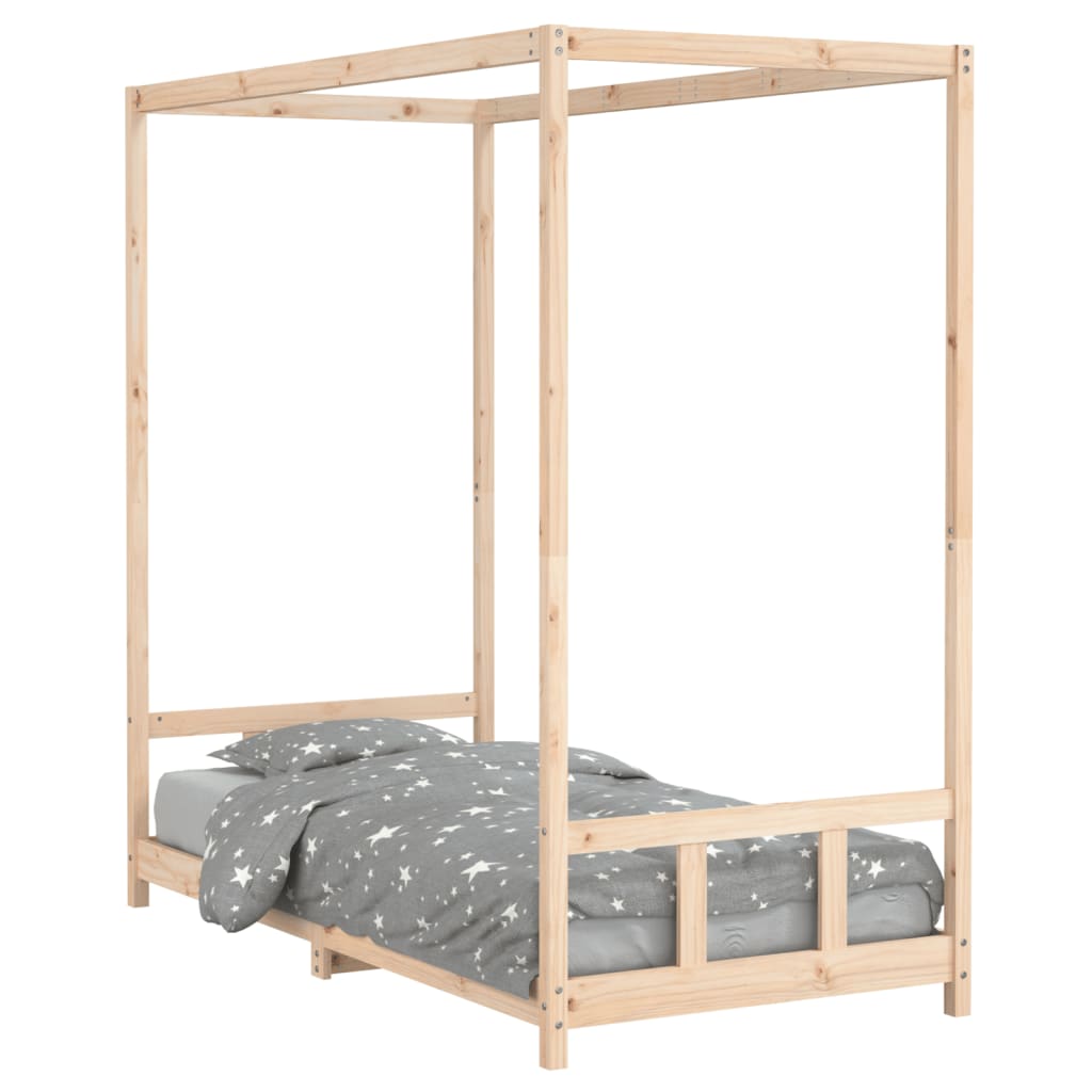 Børneseng 90x190 cm massiv fyrretræ
