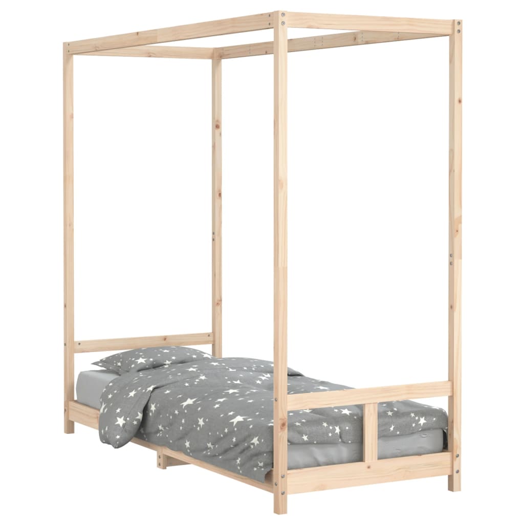 Børneseng 80x200 cm massiv fyrretræ
