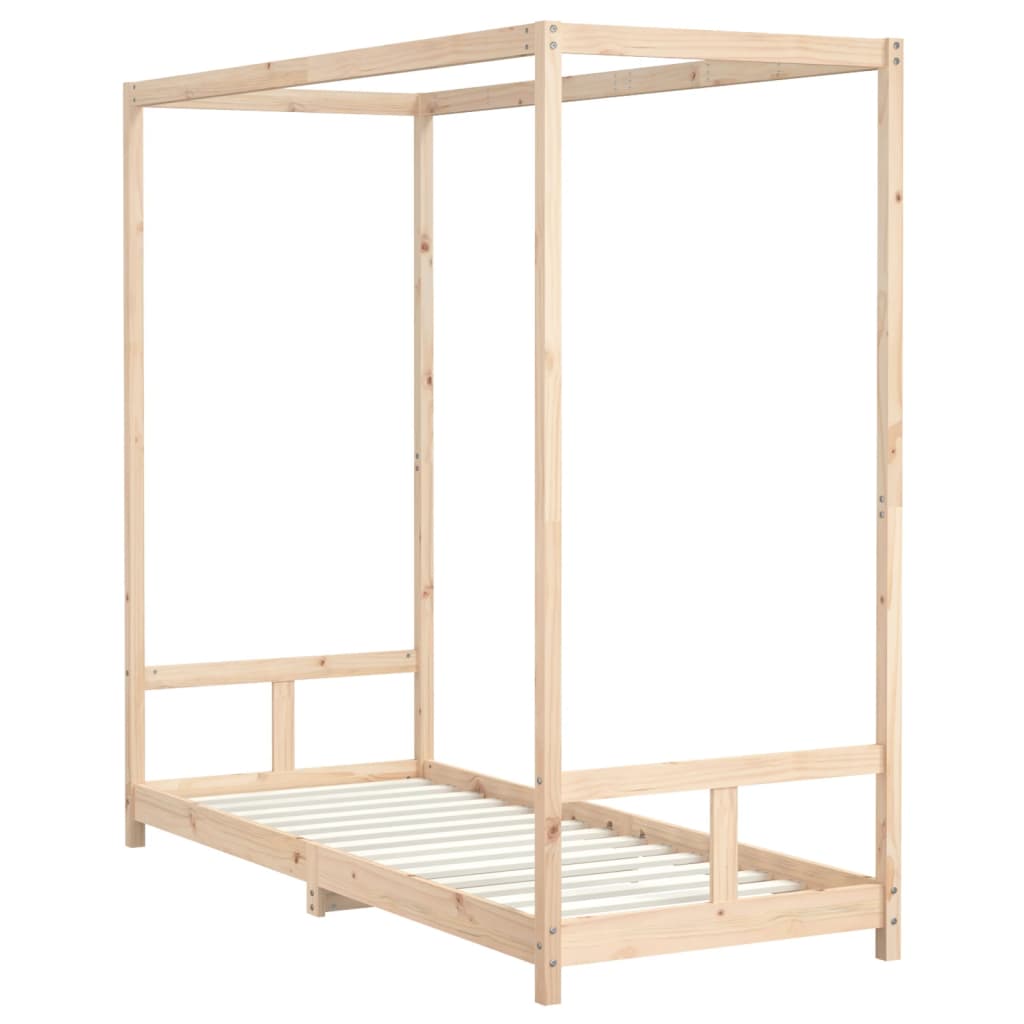 Børneseng 80x200 cm massiv fyrretræ