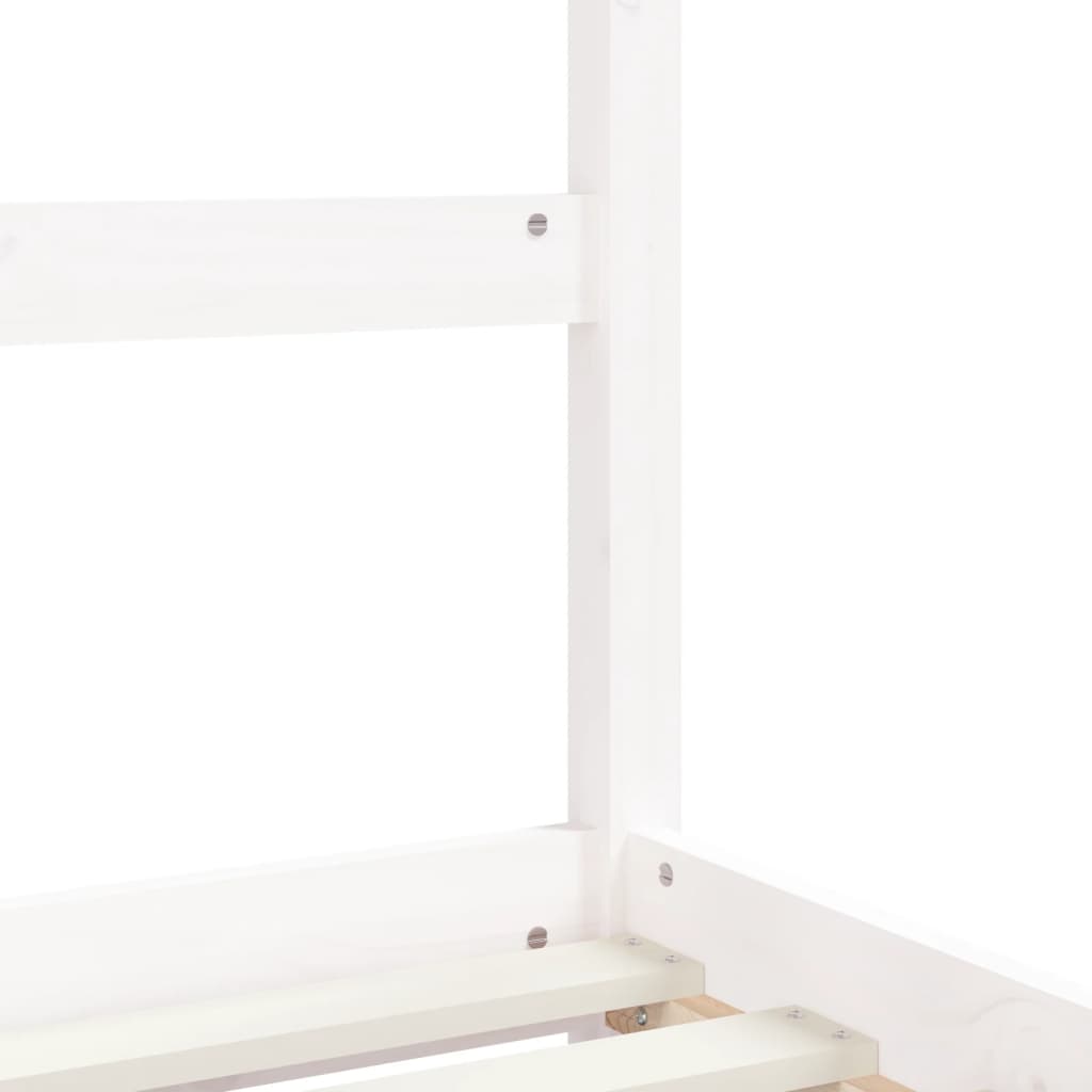 Børneseng hvid 80x200 cm massiv fyrretræ