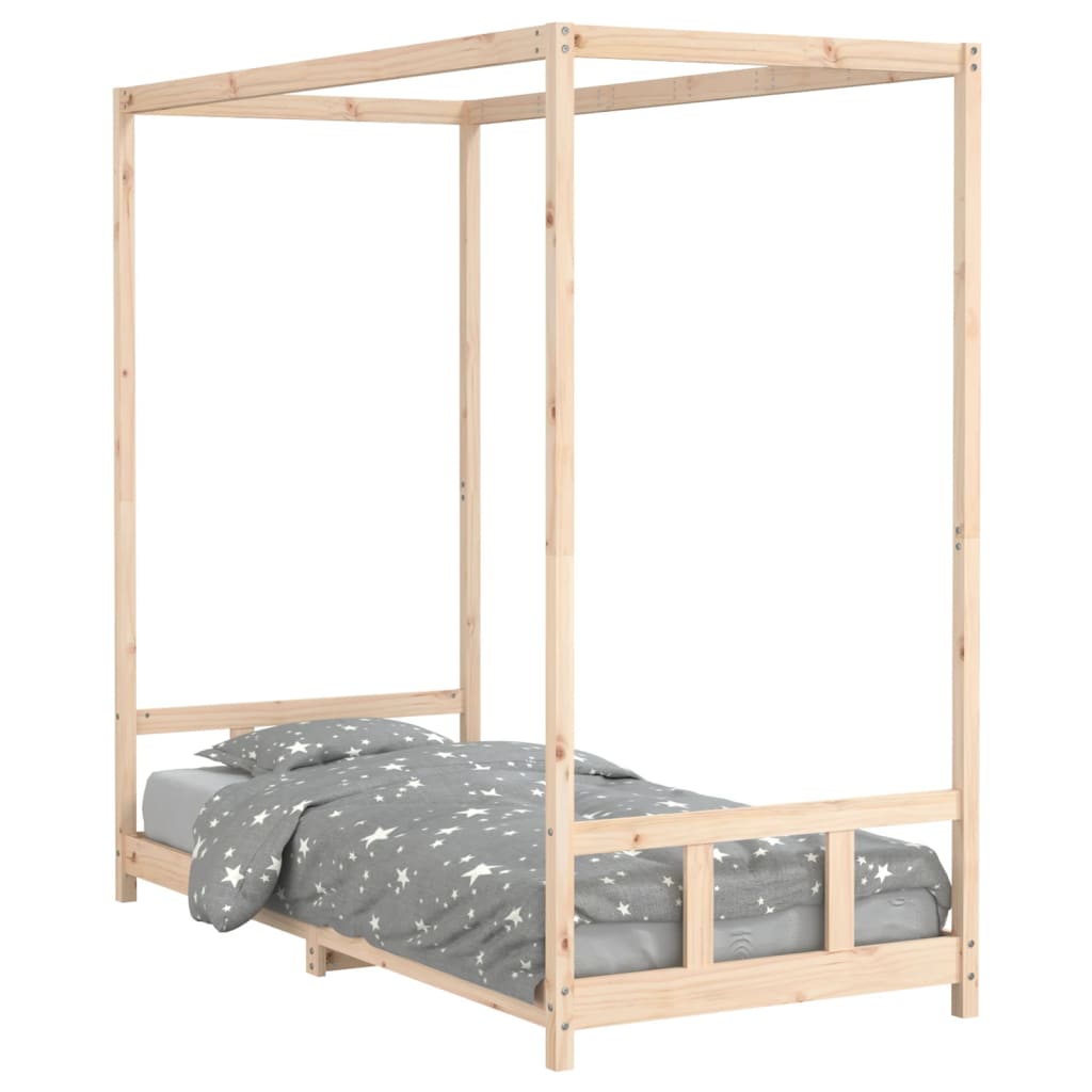 Børneseng 90x200 cm massiv fyrretræ