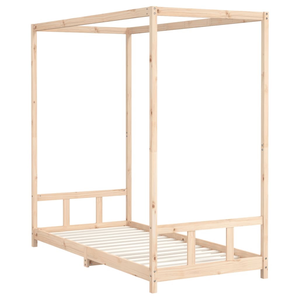 Børneseng 90x200 cm massiv fyrretræ