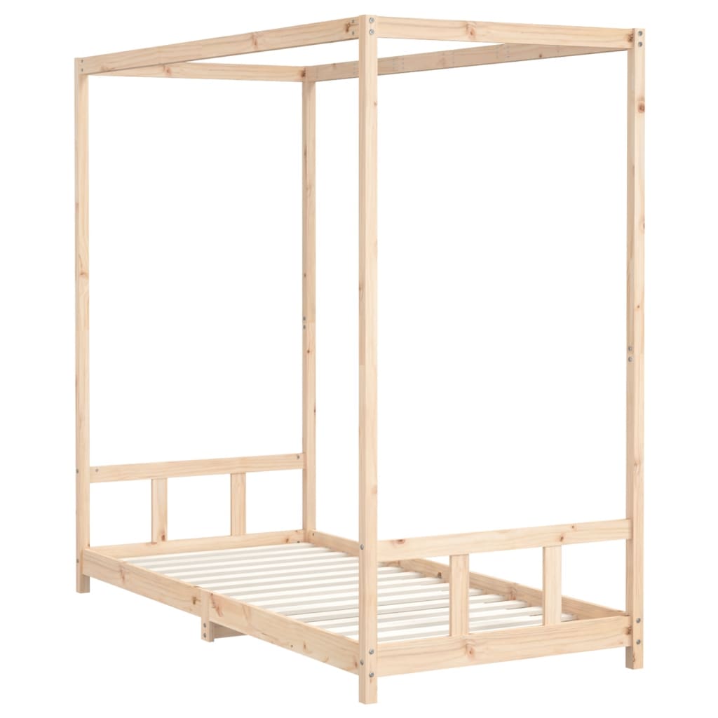 Børneseng 90x200 cm massiv fyrretræ