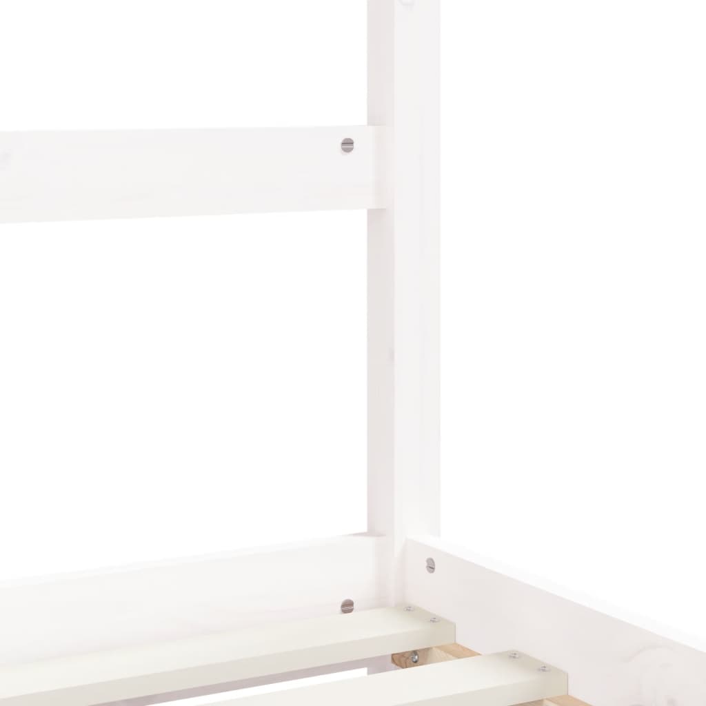 Børneseng hvid 90x200 cm massiv fyrretræ