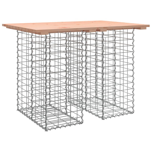 Gartentisch aus Gabionen 100x70x72 cm Massivholz Douglasie