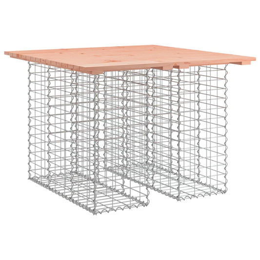 Gartentisch aus Gabionen 100x102x72 cm Massivholz Douglasie