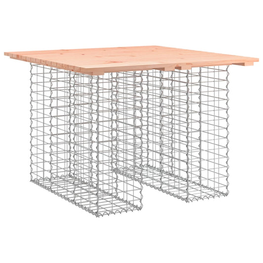 Gartentisch aus Gabionen 100x102x72 cm Massivholz Douglasie