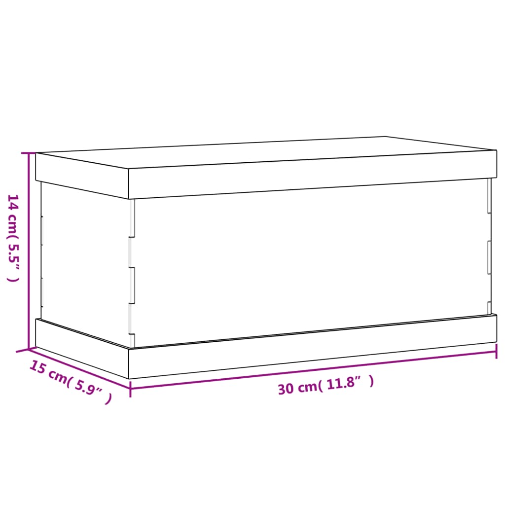 Vitrine gennemsigtig 30x15x14 cm Akryl