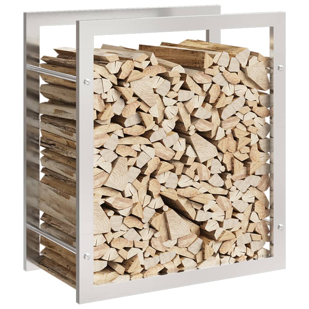 Brændestativ 50x28x56 cm rustfrit stål