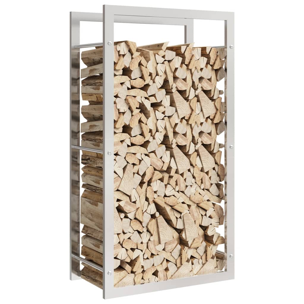 Brændestativ 50x28x94 cm rustfrit stål