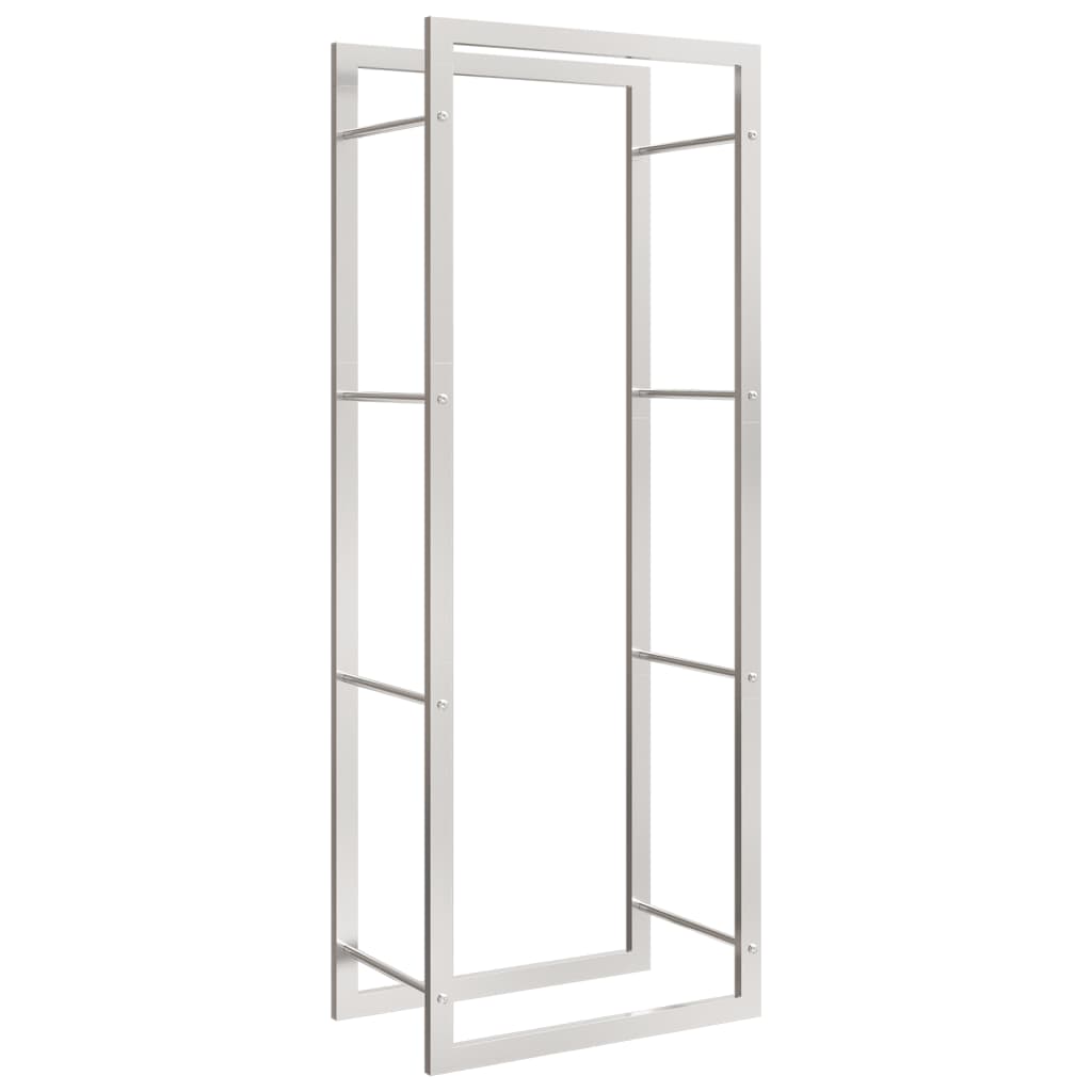 Brændestativ 50x28x132 cm rustfrit stål