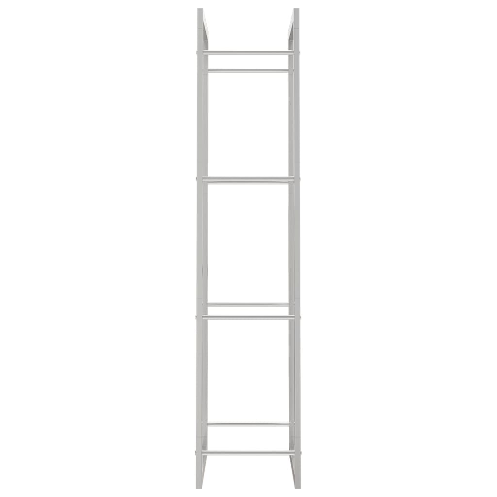 Brændestativ 50x28x132 cm rustfrit stål
