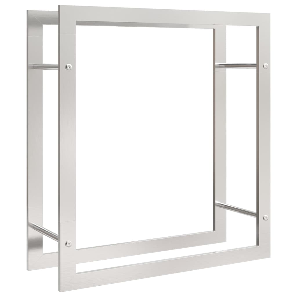 Brændestativ 80x28x86 cm rustfrit stål