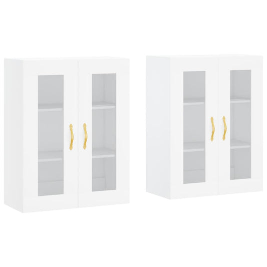 Wandschränke 2 Stk. Weiß Holzwerkstoff