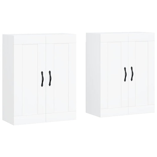 Wandschränke 2 Stk. Weiß Holzwerkstoff