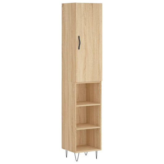 Highboard Sonoma-Eiche 34,5x34x180 cm Holzwerkstoff