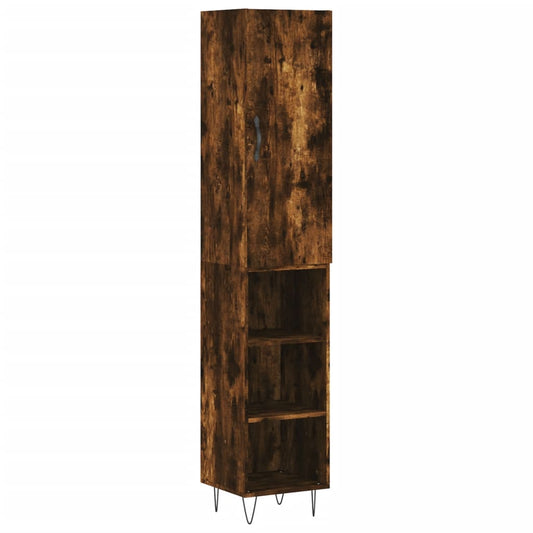 Highboard Räuchereiche 34,5x34x180 cm Holzwerkstoff