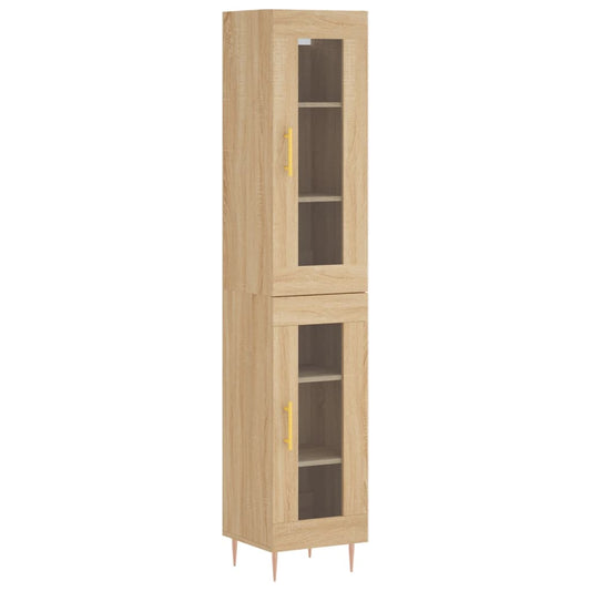 Highboard Sonoma-Eiche 34,5x34x180 cm Holzwerkstoff