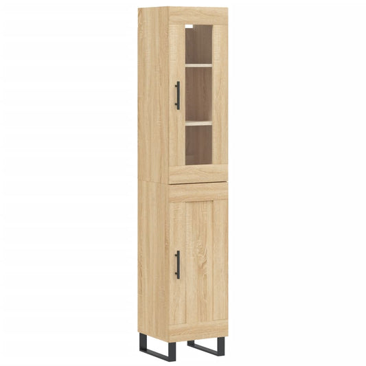Highboard Sonoma-Eiche 34,5x34x180 cm Holzwerkstoff