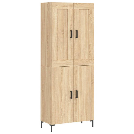 Highboard Sonoma-Eiche 69,5x34x180 cm Holzwerkstoff