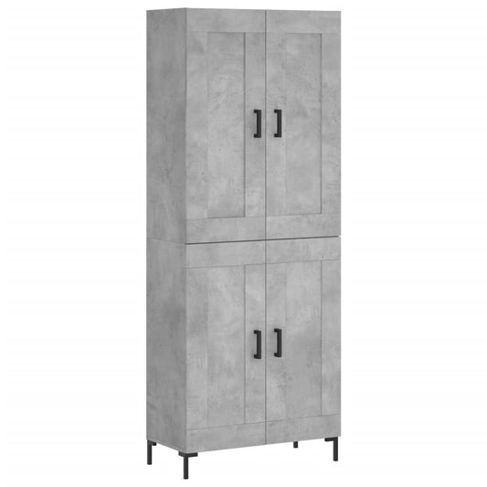 Highboard Betongrau 69,5x34x180 cm Holzwerkstoff