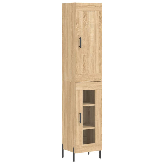 Highboard Sonoma-Eiche 34,5x34x180 cm Holzwerkstoff