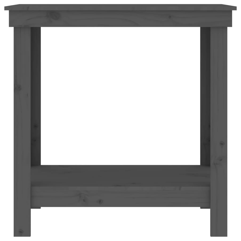Arbejdsbord Grå 80x50x80 cm Massiv Fyr