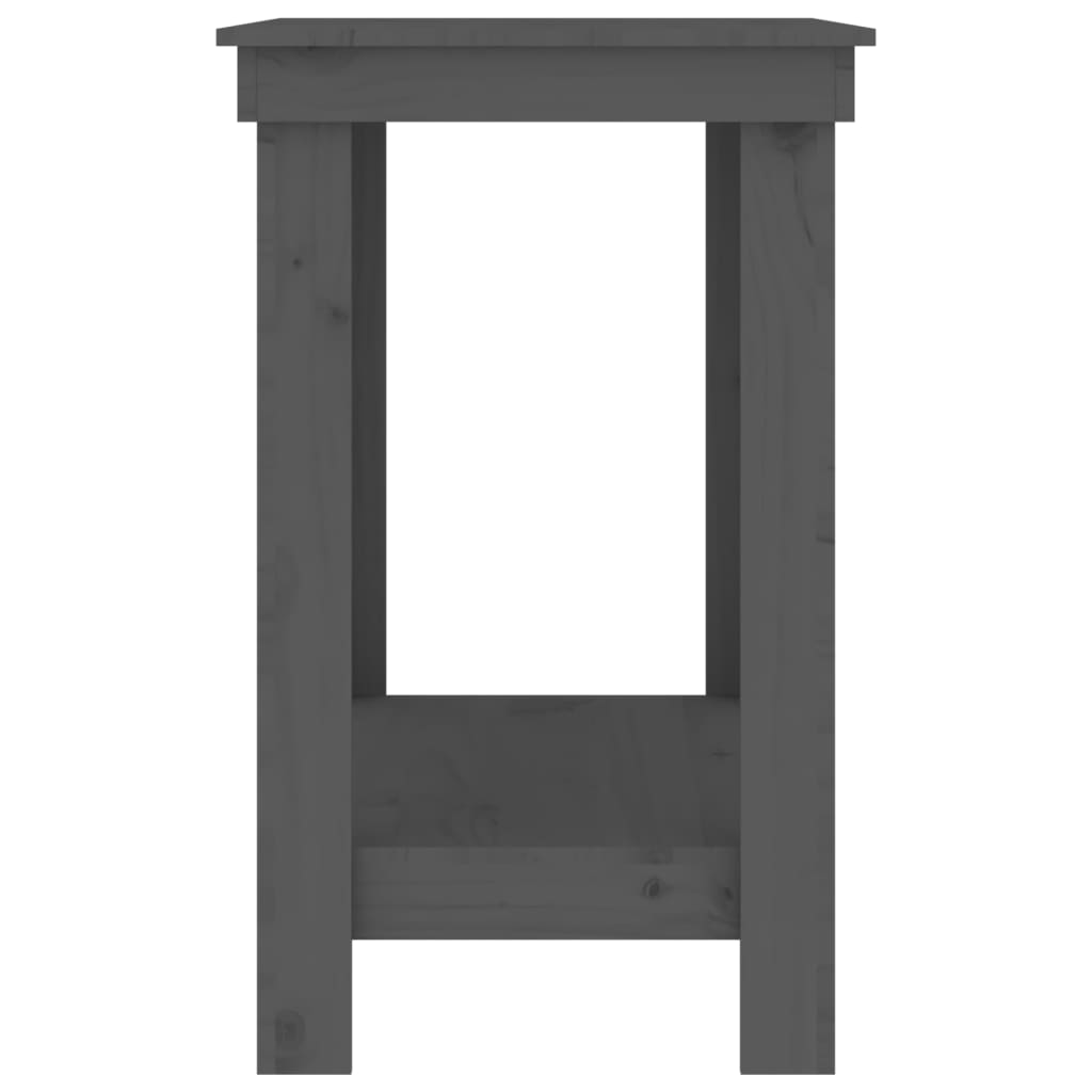 Arbejdsbord Grå 80x50x80 cm Massiv Fyr