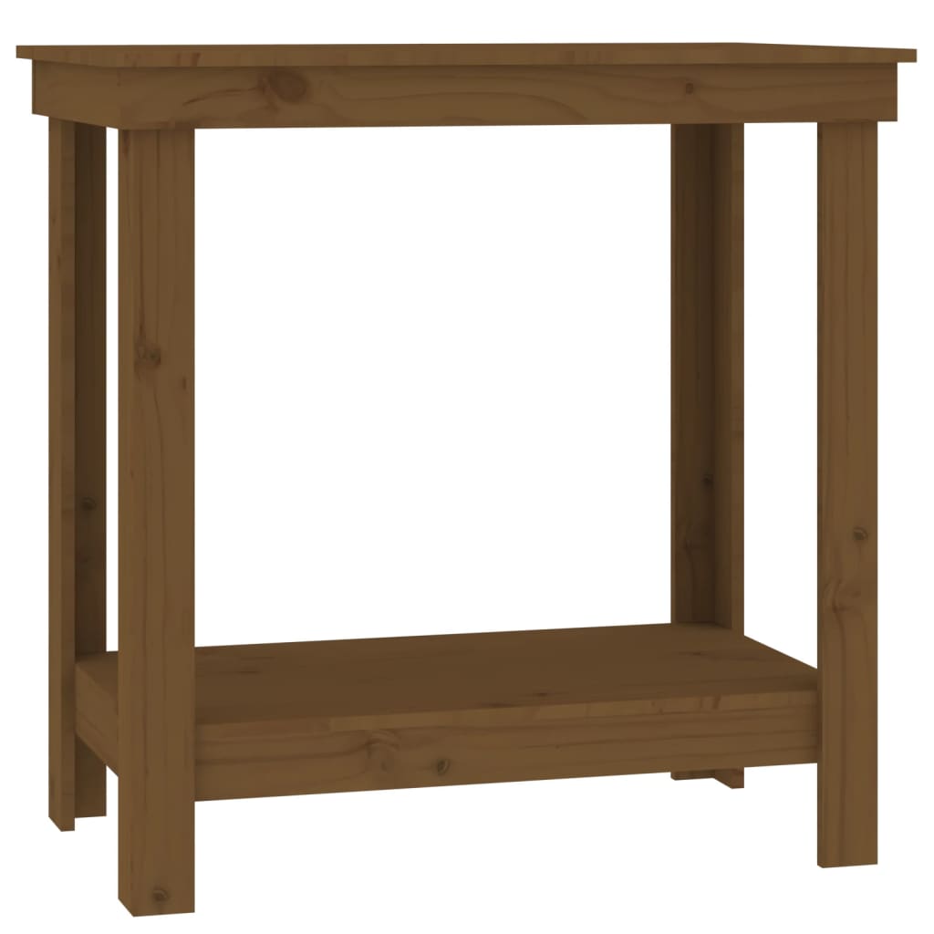 Arbejdsbord Honningbrun 80x50x80 cm Massiv Fyr
