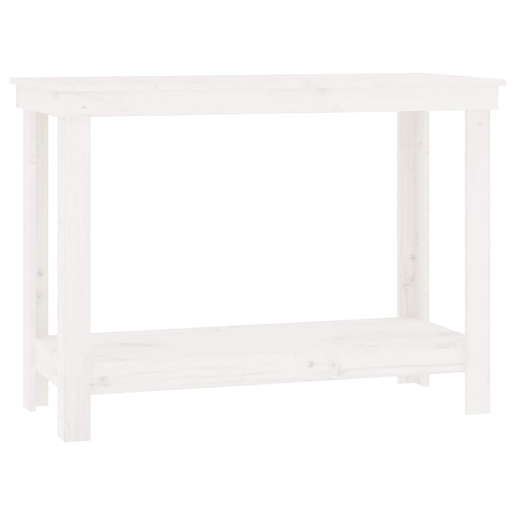 Arbejdsbord Hvid 110x50x80 cm Massiv Fyr