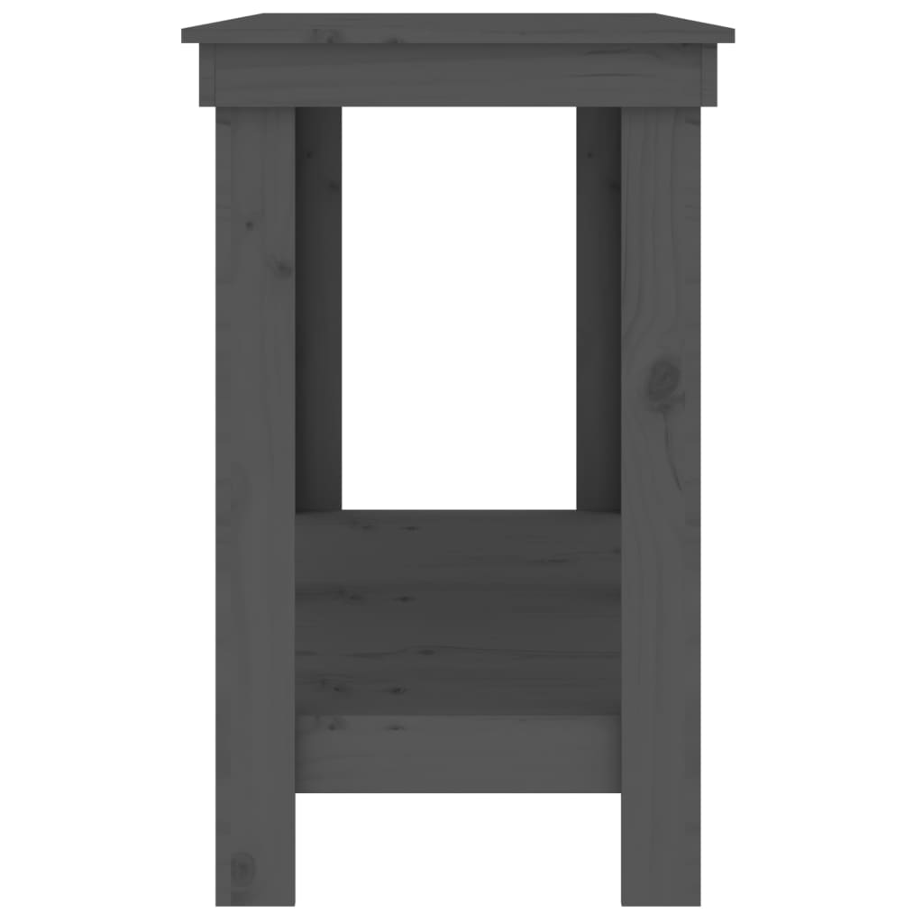Arbejdsbord Grå 180x50x80 cm Massiv Fyr