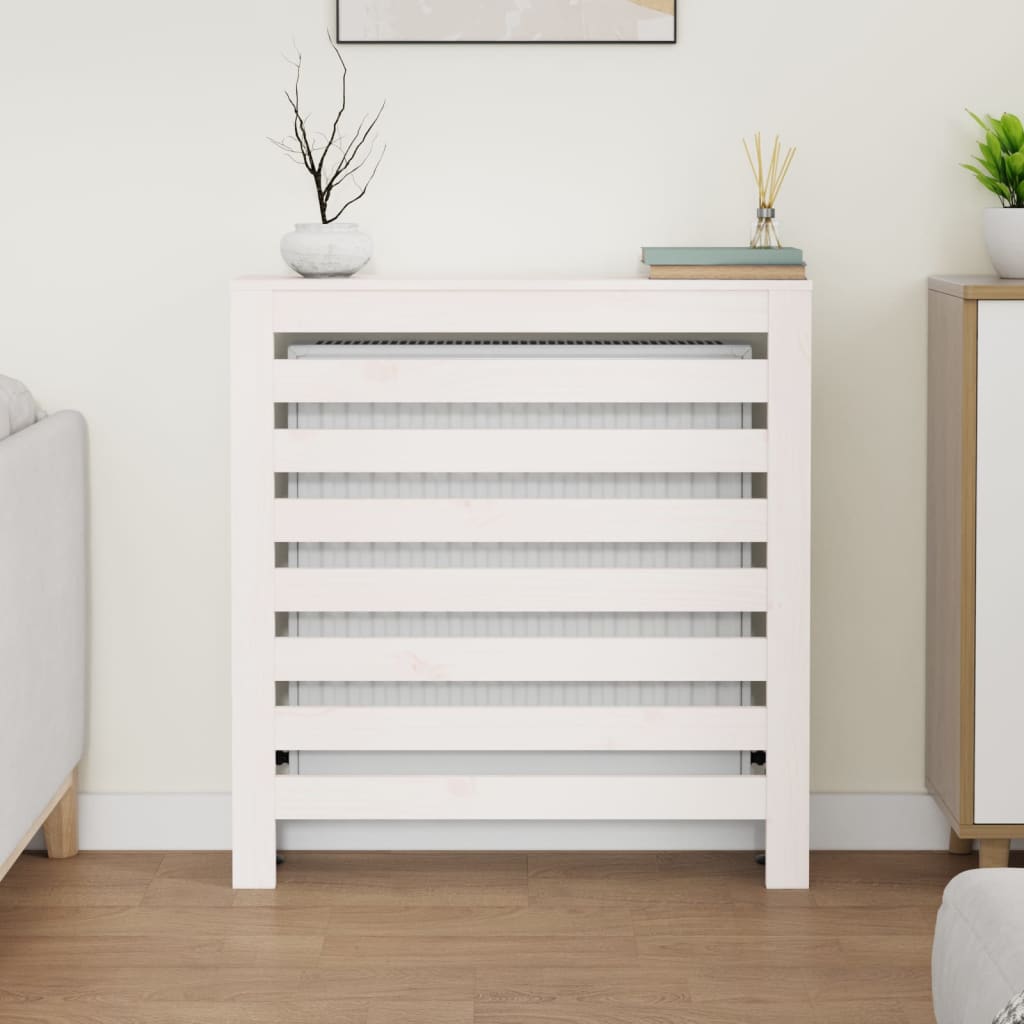 Kølerdæksel Hvid 79,5x19x84 cm Massiv Fyr