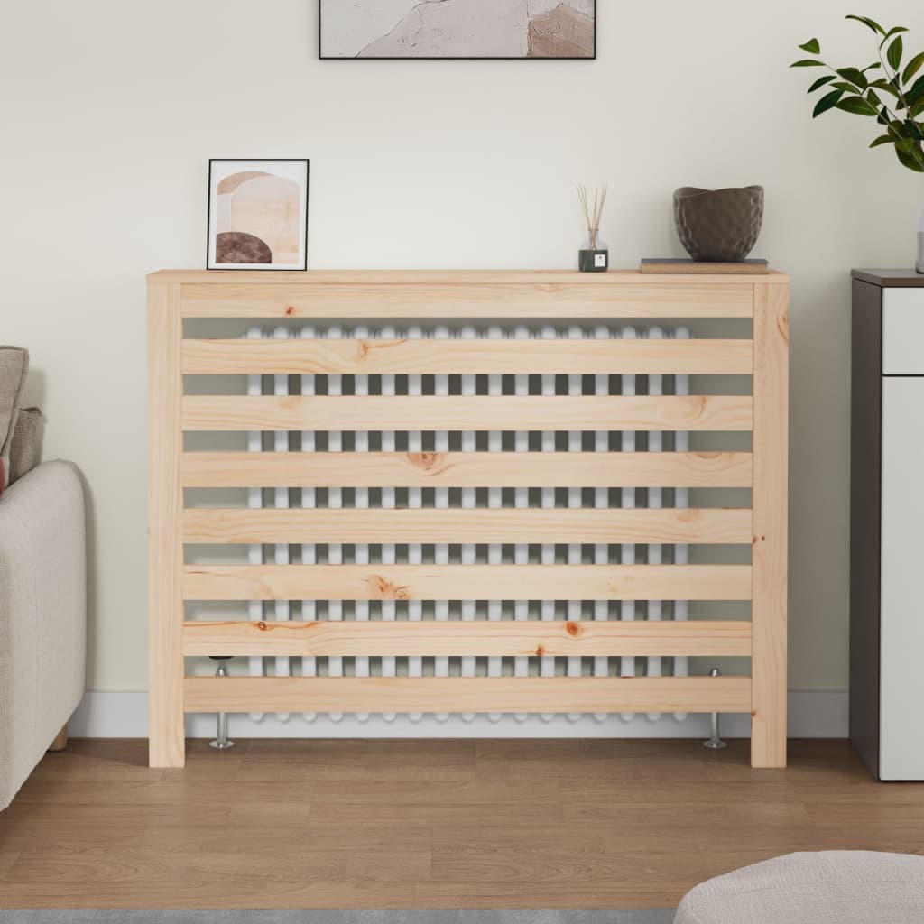 Kølerafdækning 108,5x19x84 cm massiv fyrretræ