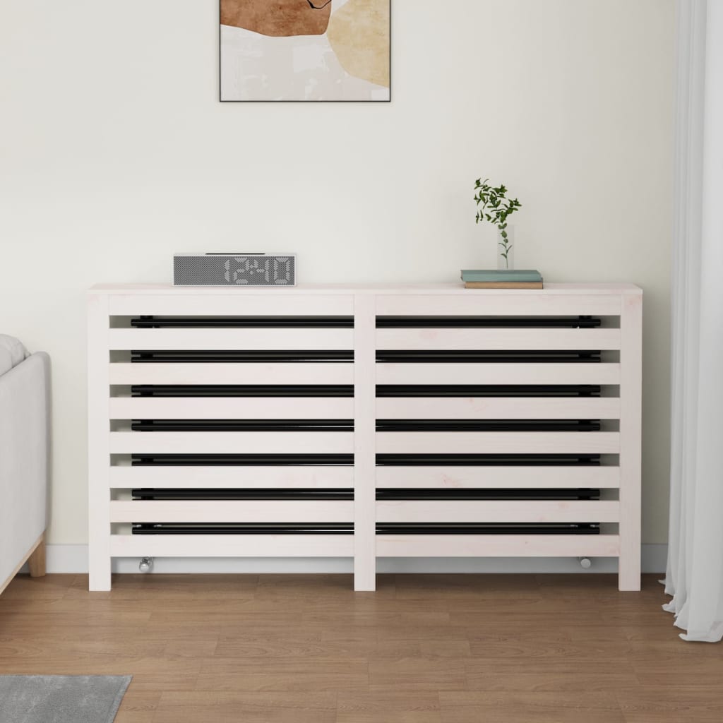 Kølerdæksel Hvid 153x19x84 cm Massiv Fyr