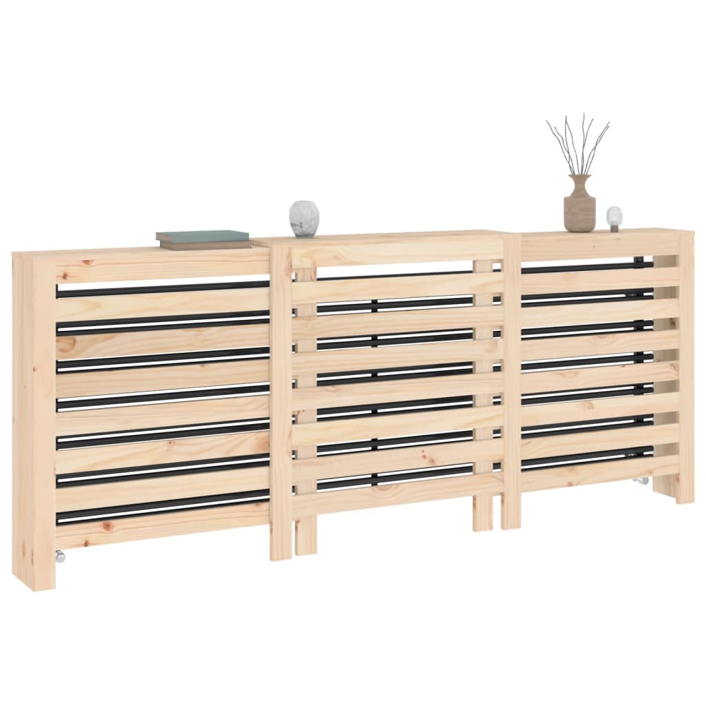 Kølerafdækning 210x21x85 cm massivt fyrretræ