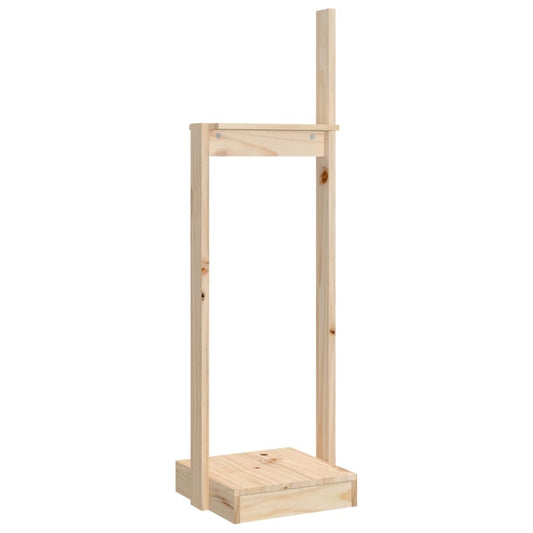 Brændeholder 33,5x30x110 cm massivt fyrretræ