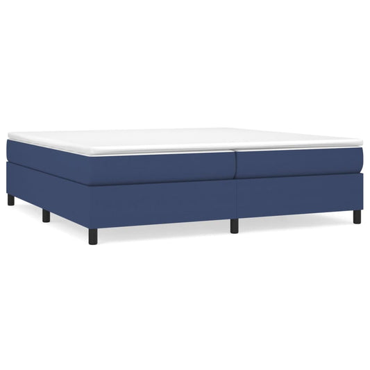 Boxspringbett mit Matratze Blau 200x200 cm Stoff