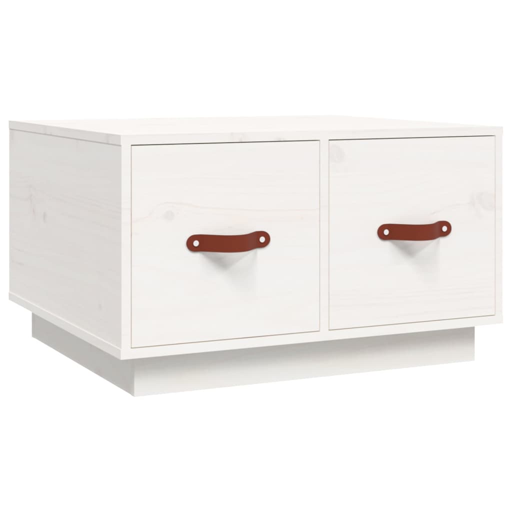 Sofabord Hvid 60x53x35 cm Massiv Fyr
