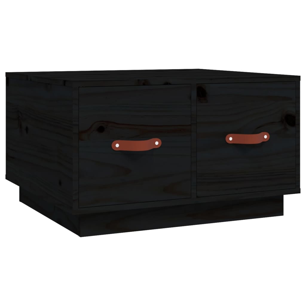Sofabord Sort 60x53x35 cm Massiv Fyr