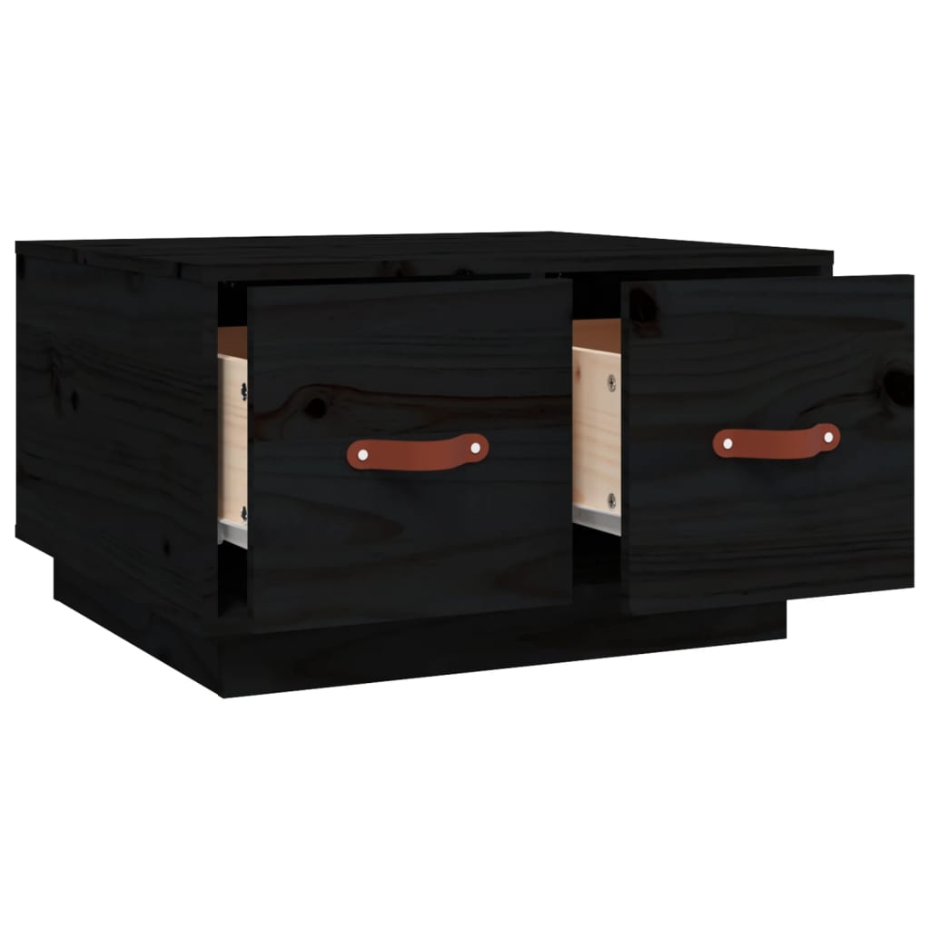 Sofabord Sort 60x53x35 cm Massiv Fyr