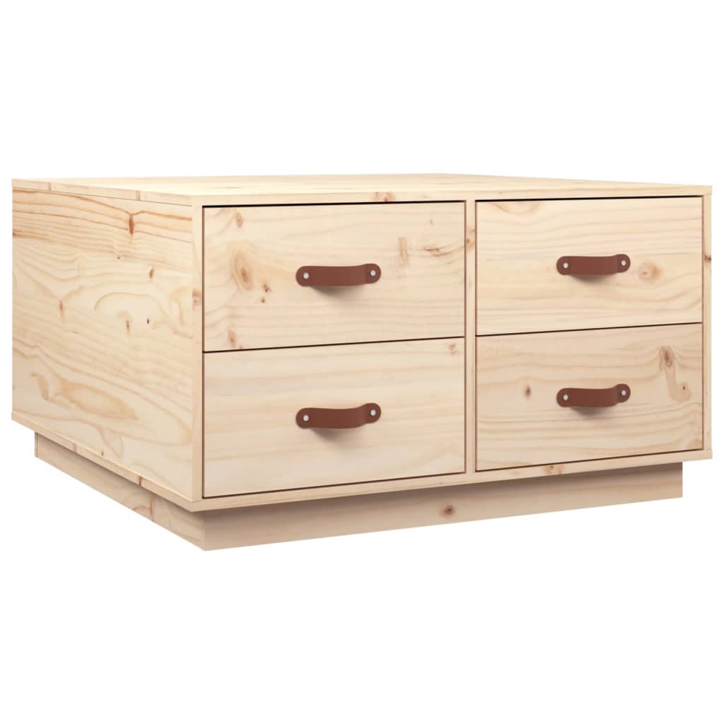 Sofabord 80x80x45 cm massivt fyrretræ