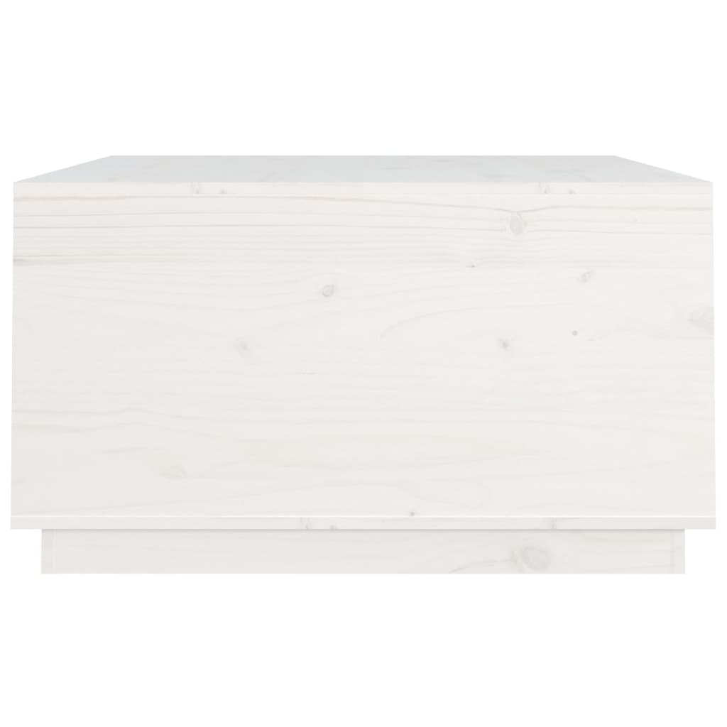 Sofabord Hvid 80x80x45 cm Massiv Fyr