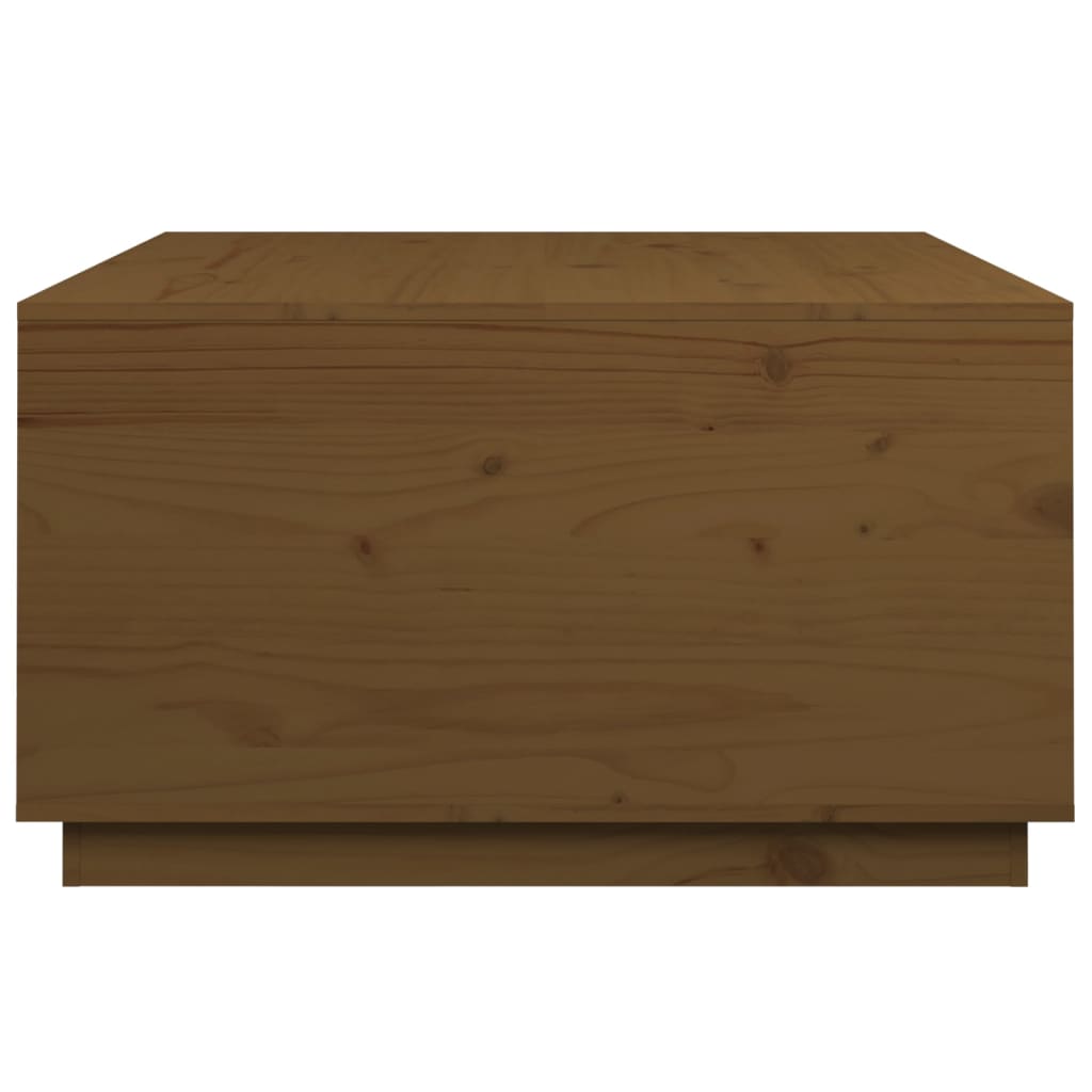 Sofabord honningbrunt 80x80x45 cm massivt fyrretræ