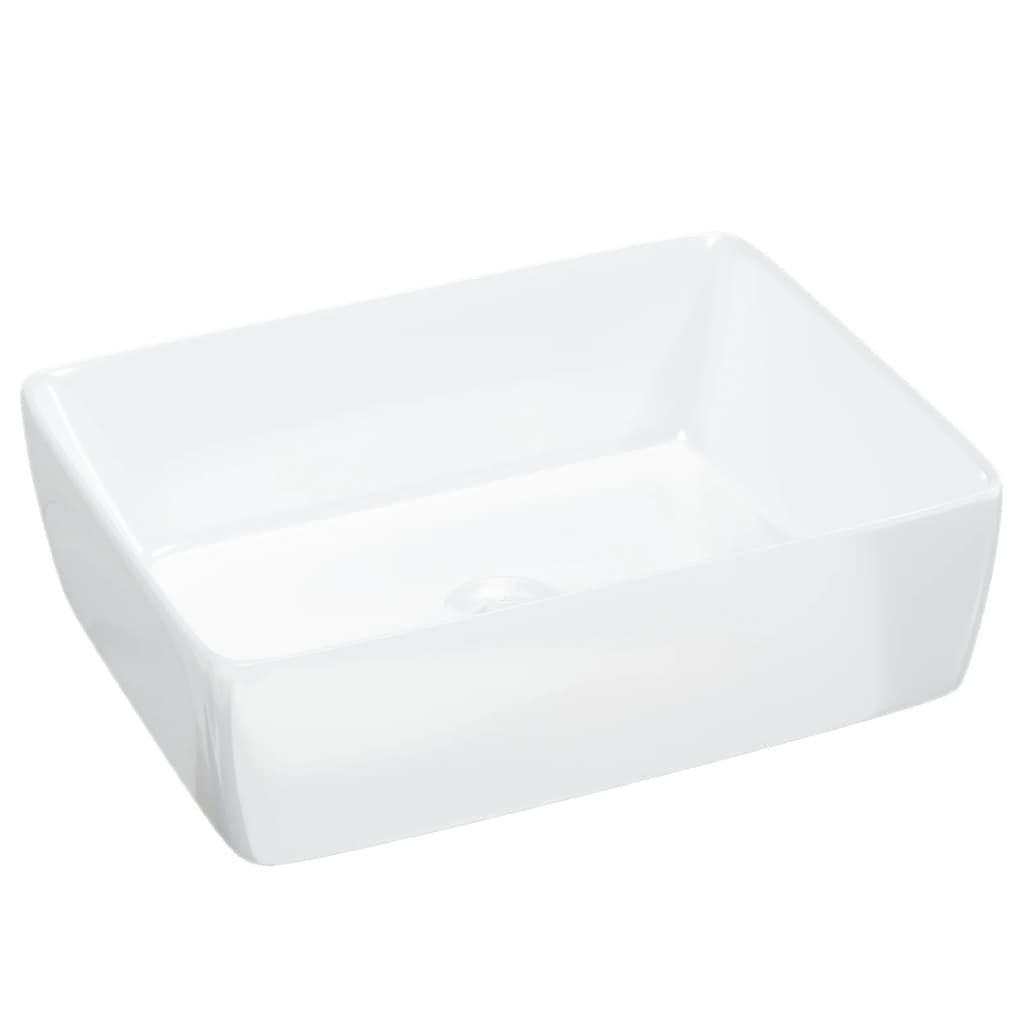 Håndvask Hvid 48x37x13 cm Keramik Rektangulær